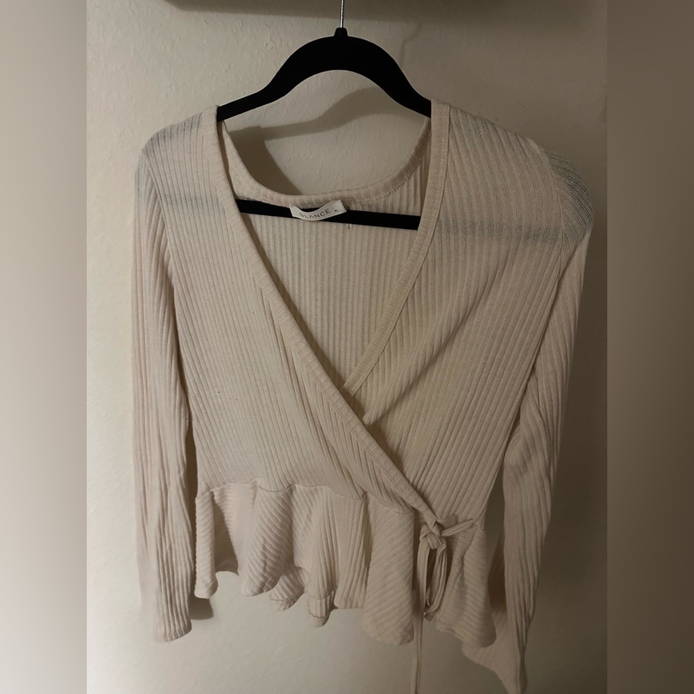 Cross Wrap Tie Sweater
